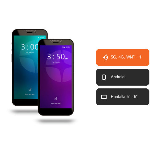 Características del terminal de mano Datalogic MEMOR 35 944850003: 5G, 4G, Wi-Fi +1, Android, Pantalla 5" - 6"