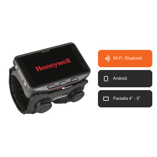Características del terminal de mano Honeywell CW45 CW45-X0N-AND10SG: Wi-Fi, Bluetooth, Android, Pantalla 4" - 5"