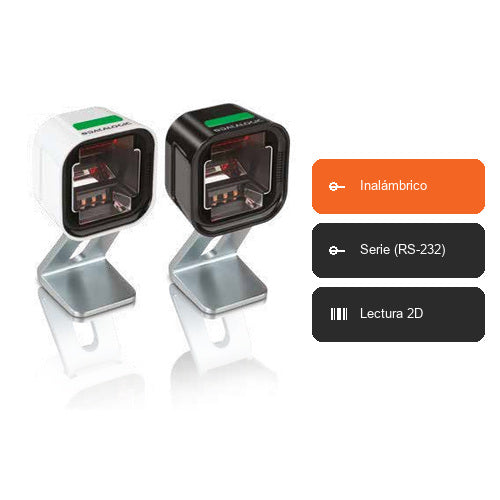 Características del lector de códigos de barras Datalogic MAGELLAN 1500I negro MG1501-10231-2100: Inalámbrico, Serie (RS-232), Lectura 2D