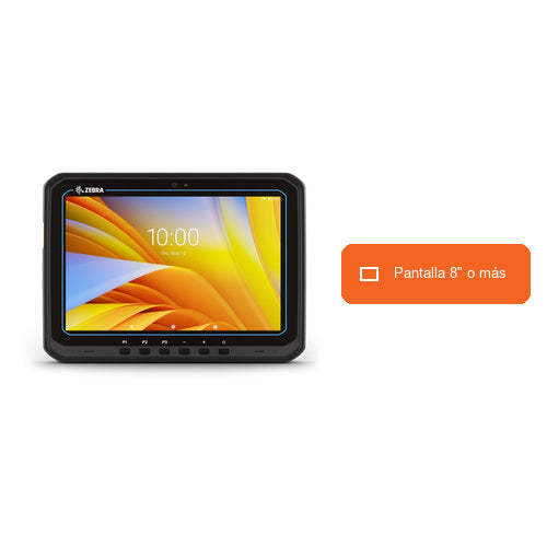 Características del terminal de mano Zebra ET60 ET60AW-0SQAGSK0C0-A6: Pantalla 8" o más