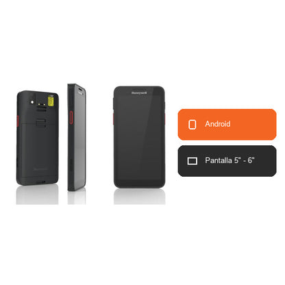 Características del terminal de mano Honeywell CT30 CT30P-L1N-30D1NHG: Android, Pantalla 5" - 6"