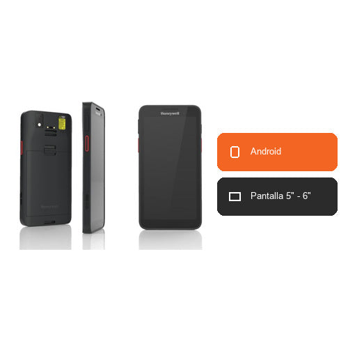 Características del terminal de mano Honeywell CT30 CT30P-L1N-30D1NHG: Android, Pantalla 5" - 6"