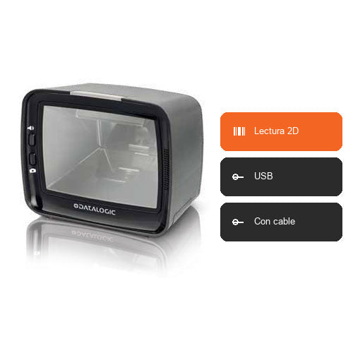 Características del lector de códigos de barras Datalogic MAGELLAN 3450VSI M3450-010200-00403: Lectura 2D, USB, Con cable