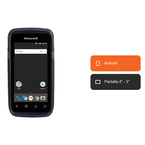 Características del terminal de mano Honeywell CT60 8754-871600-05: Android, Pantalla 4" - 5"