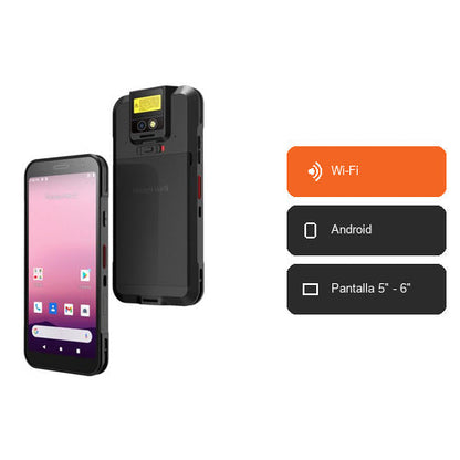 Características del terminal de mano Honeywell CT32 CT32-X0N-50S1FBG: Wi-Fi, Android, Pantalla 5" - 6"