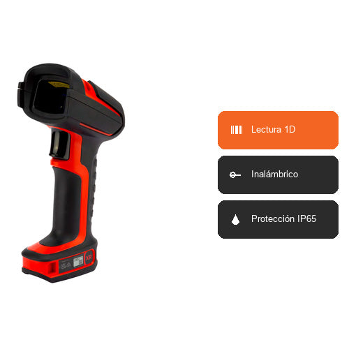 Características del lector de códigos de barras Honeywell GRANIT ULTRA 2105IHD-3-CLE: Lectura 1D, Inalámbrico, Protección IP65