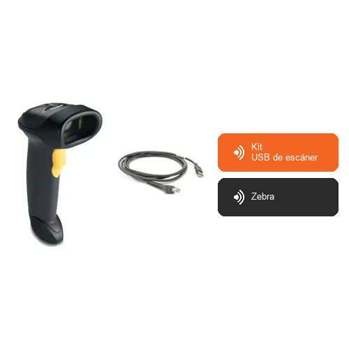 Características de Zebra Kit USB de escáner LS2208-7AZU0100ZR: Kit USB de escáner, Zebra