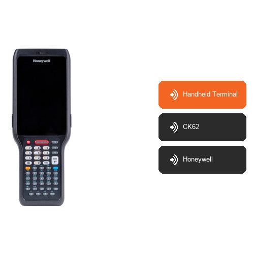 Características de Honeywell Handheld Terminal CK62-X10-5ES1ACG: Handheld Terminal, CK62, Honeywell