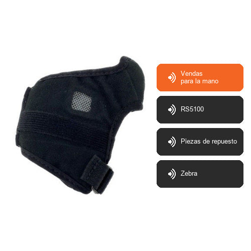 Características de Zebra Vendas para la mano SG-WEAR-HNWPLL-02: Vendas para la mano, RS5100, Piezas de repuesto, Zebra