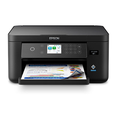 Detalle de la impresora de etiquetas Epson XP-5200 con su zona de trabajo
