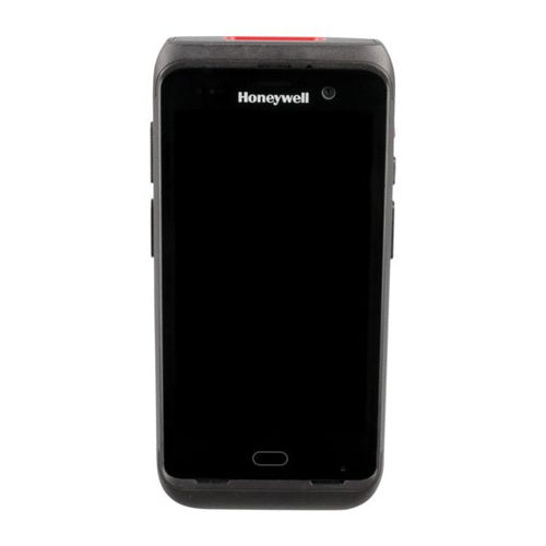 Detalle del terminal de mano Honeywell CT40XP con su zona de trabajo
