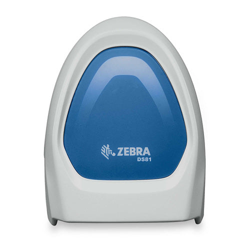 Detalle del lector de códigos de barras Zebra DS8108 con su zona de trabajo