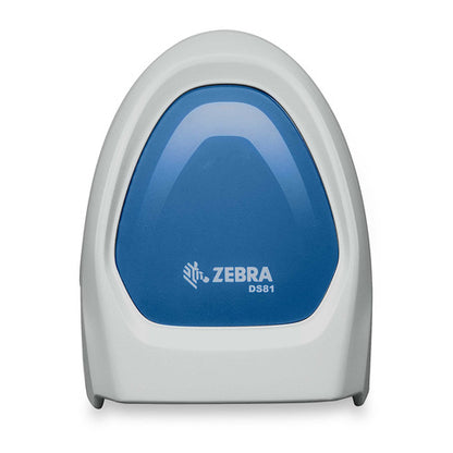 Detalle del lector de códigos de barras Zebra DS8108 con su zona de trabajo