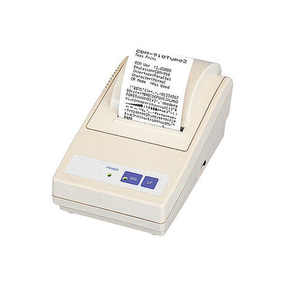 Detalle de la impresora de etiquetas Citizen CBM-910 con su zona de trabajo