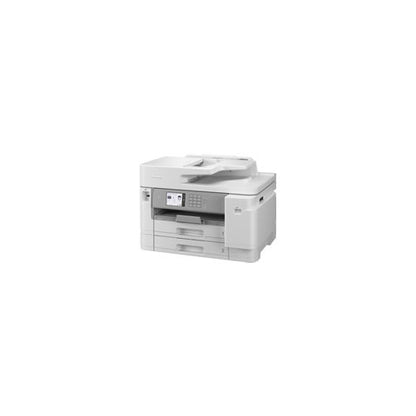 Detalle de la impresora de etiquetas Brother MFC-J5955DW con su zona de trabajo