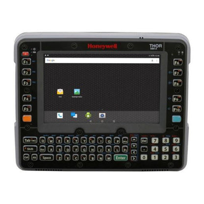 Detalle del terminal de mano Honeywell VM1A con su zona de trabajo