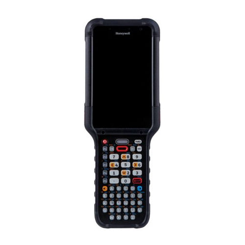 Detalle del terminal de mano Honeywell CK67 con su zona de trabajo