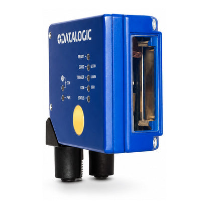 Detalle del lector de códigos de barras Datalogic DS2400N con su zona de trabajo