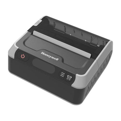Detalle de la impresora de etiquetas Honeywell MPD31D con su zona de trabajo