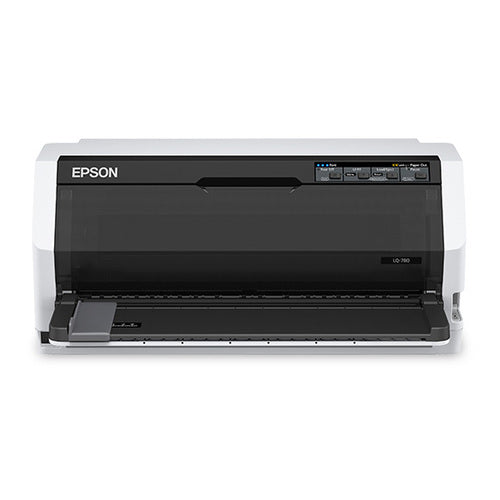 Detalle de la impresora de etiquetas Epson LQ-780 con su zona de trabajo