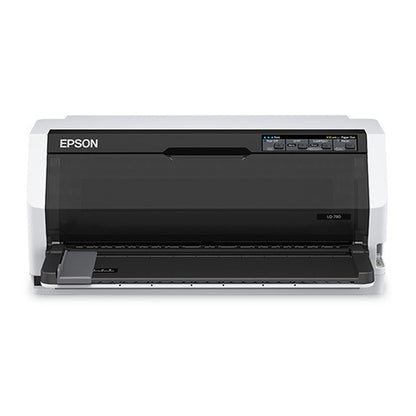 Detalle de la impresora de etiquetas Epson LQ-780 con su zona de trabajo
