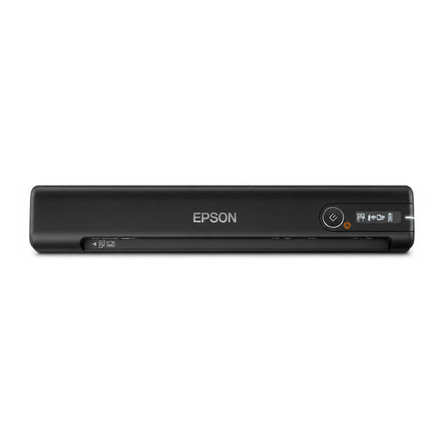 Detalle del lector de códigos de barras Epson ES-60W con su zona de trabajo