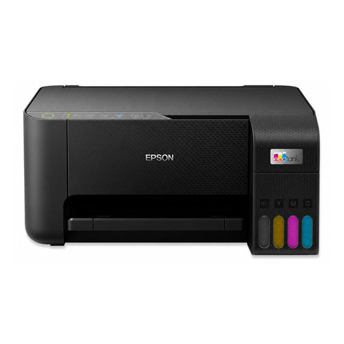 Detalle de la impresora de etiquetas Epson ET-2860 con su zona de trabajo
