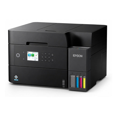 Detalle de la impresora de etiquetas Epson ET-3950 con su zona de trabajo