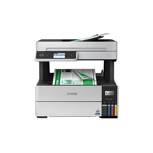 Detalle de la impresora de etiquetas Epson ET-5150 con su zona de trabajo