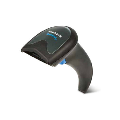 Detalle del lector de códigos de barras Datalogic QUICKSCAN LITE con su zona de trabajo