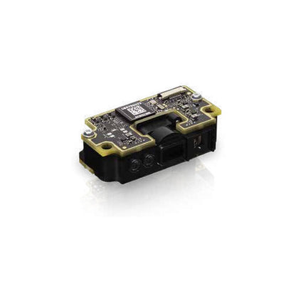 Detalle del lector de códigos de barras Datalogic GFS4590 con su zona de trabajo