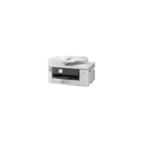 Detalle de la impresora de etiquetas Brother MFC-J5340DWE con su zona de trabajo