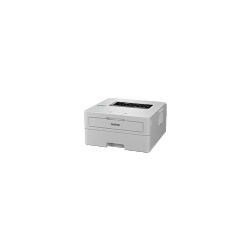 Detalle de la impresora de etiquetas Brother HL-L2865DW con su zona de trabajo