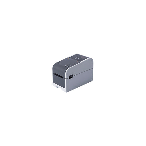 Detalle de la impresora de etiquetas Brother TD-2320D con su zona de trabajo