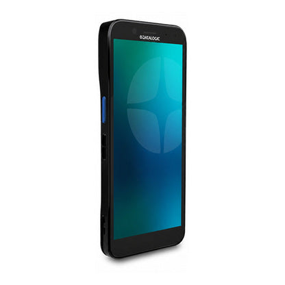 Detalle del terminal de mano Datalogic MEMOR 17 negro con su zona de trabajo
