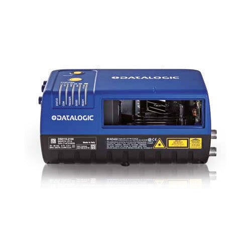 Detalle del lector de códigos de barras Datalogic DS8110 con su zona de trabajo