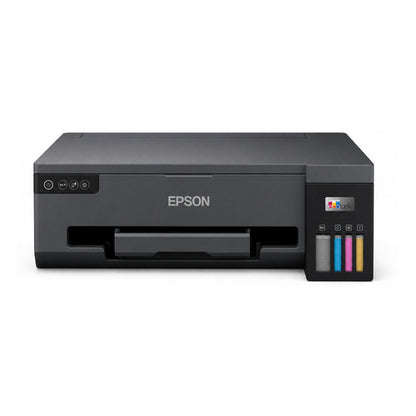 Detalle de la impresora de etiquetas Epson ET-14100 con su zona de trabajo