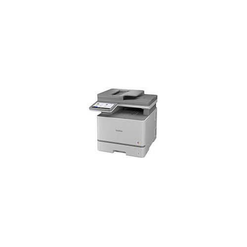 Detalle de la impresora de etiquetas Brother MFC-L8970CDW con su zona de trabajo