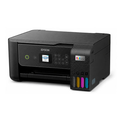 Detalle de la impresora de etiquetas Epson ET-2871 con su zona de trabajo
