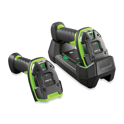 Detalle del lector de códigos de barras Zebra DS3608 con su zona de trabajo