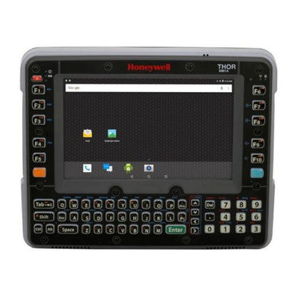 Detalle del terminal de mano Honeywell VM1A con su zona de trabajo