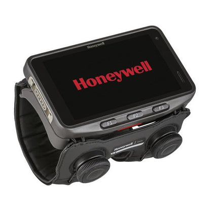 Detalle del terminal de mano Honeywell CW45 con su zona de trabajo