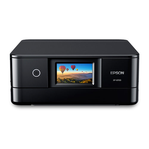 Detalle de la impresora de etiquetas Epson XP-8700 con su zona de trabajo