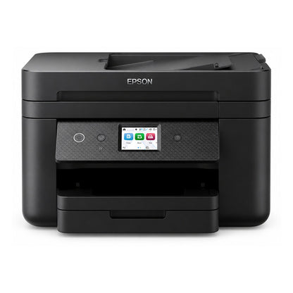 Detalle de la impresora de etiquetas Epson WF-2960DWF con su zona de trabajo