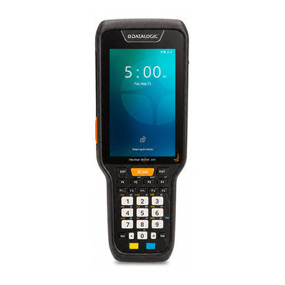 Detalle del terminal de mano Datalogic SKORPIO X5 con su zona de trabajo