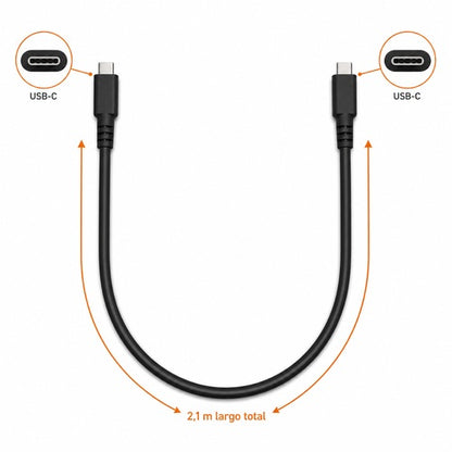 Cable Zebra CBA-U65-S07ZAR de 2,1 m con conectores USB-C en ambos extremos