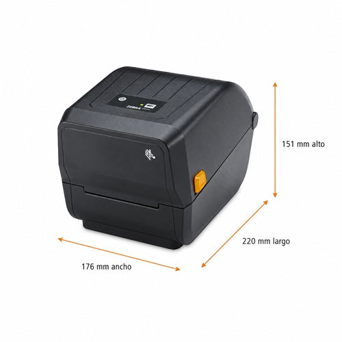 Medidas de la Zebra ZD230 DT con peeler: 220 x 176 x 151 mm