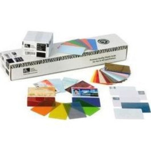 Zebra Tarjeta de identificación - ZEBRA WHITE PVC 30MIL SIN MARCA - SKU:104523-116