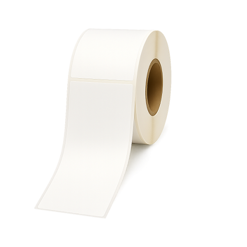 Rollo etiquetas PP mate 105×210mm vista frontal