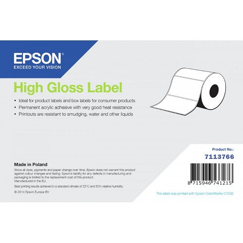 Epson Etiqueta Multiusos - ROLLO CONTINUO DE ETIQUETAS DE ALTO BRILLO 102MM X 60M - SKU:7113766